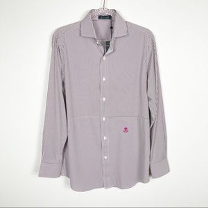 G/FORE Classic Stripe Button Up Dress‎ Shirt Small